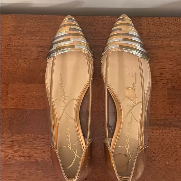 Jessica Simpson Gold and Silver Heels - Picture 2 of 10